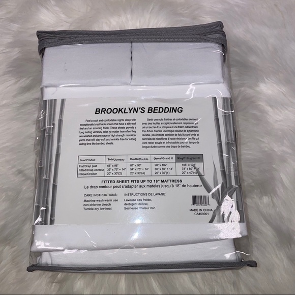 ✨RESTOCKING SOON✨King 6pc White Bedsheets - Picture 4 of 5